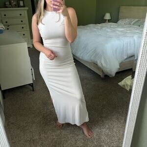 Kookai Dallas Maxi Tank Dress Minimalist Contemporary Neutral Sz 2